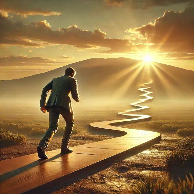 Человек идёт по пути